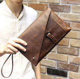 Vintage Leather Envelope Bag Large Capacity